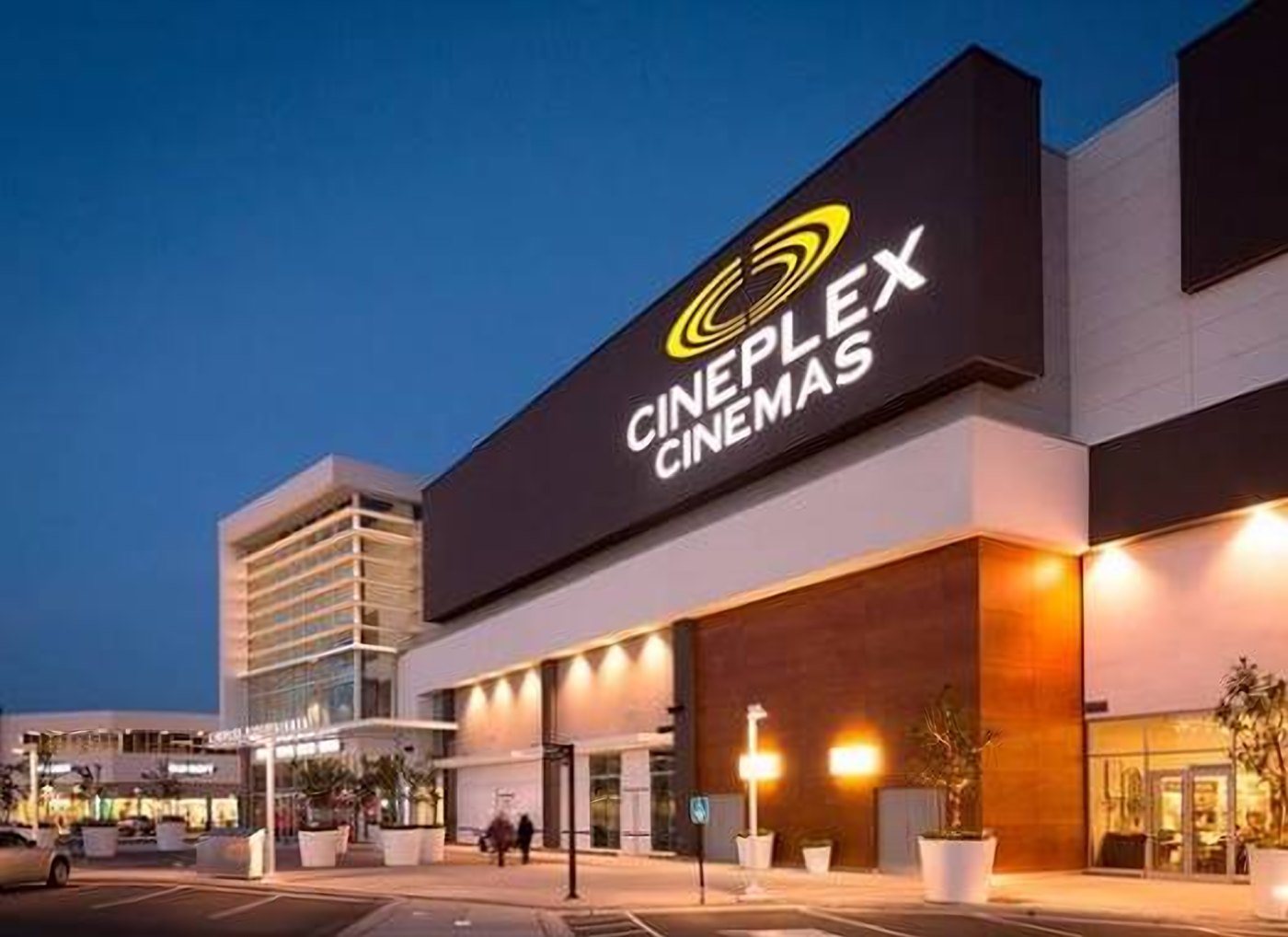 Cineplex Cinemas at dusk
